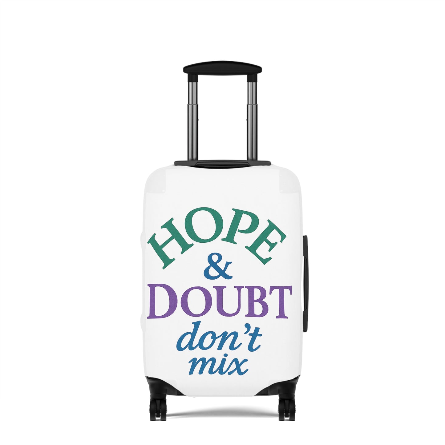Inspirational Luggage Cover - "Hope & Doubt Don't Mix" Travel Accessory, Suitcase Protector, Gift for Travelers, Vacation Essentials, [...]