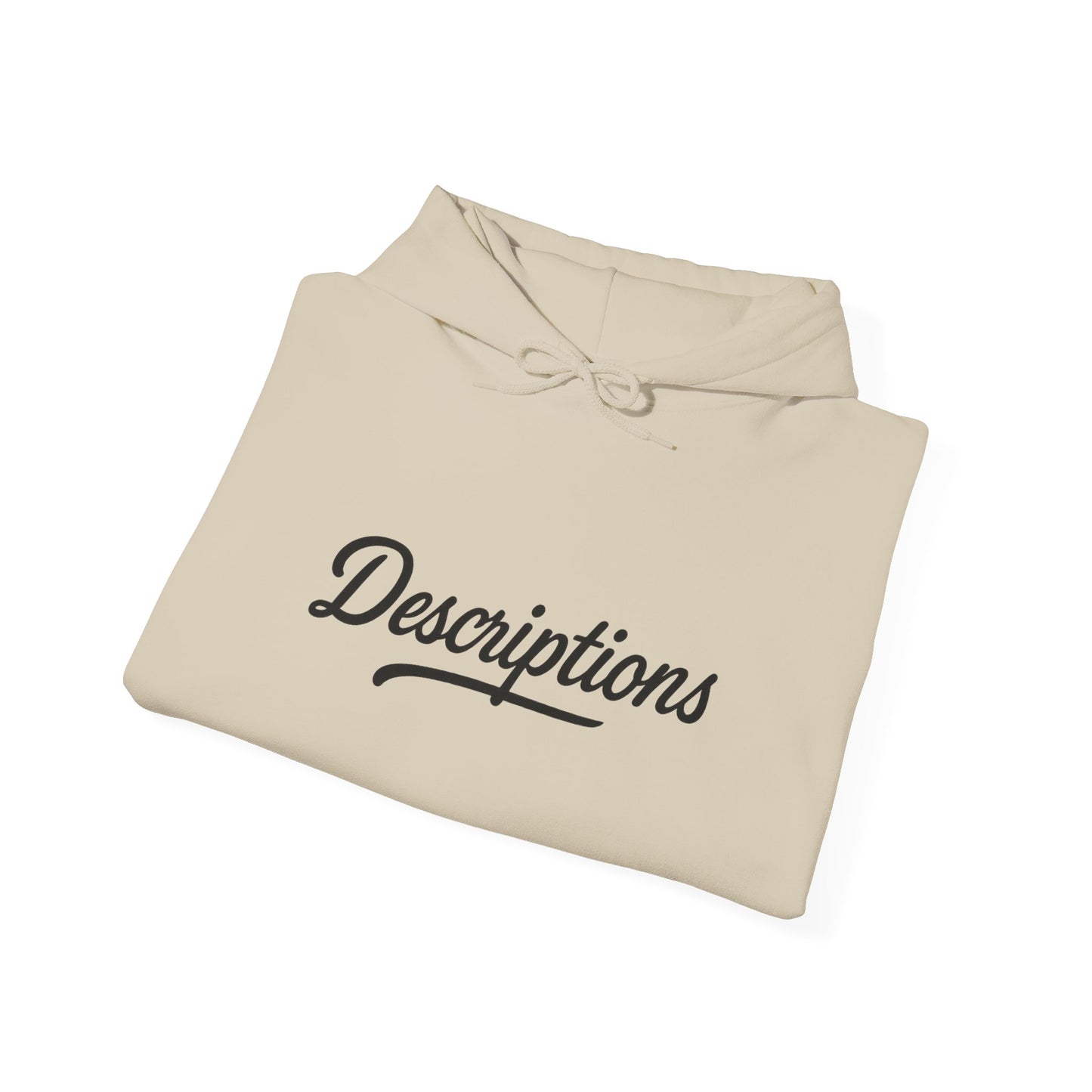 Chic Descriptions Hoodie, Casual Wear, Gift for Her, Stylish Layering, Cozy Gift, Birthday Present