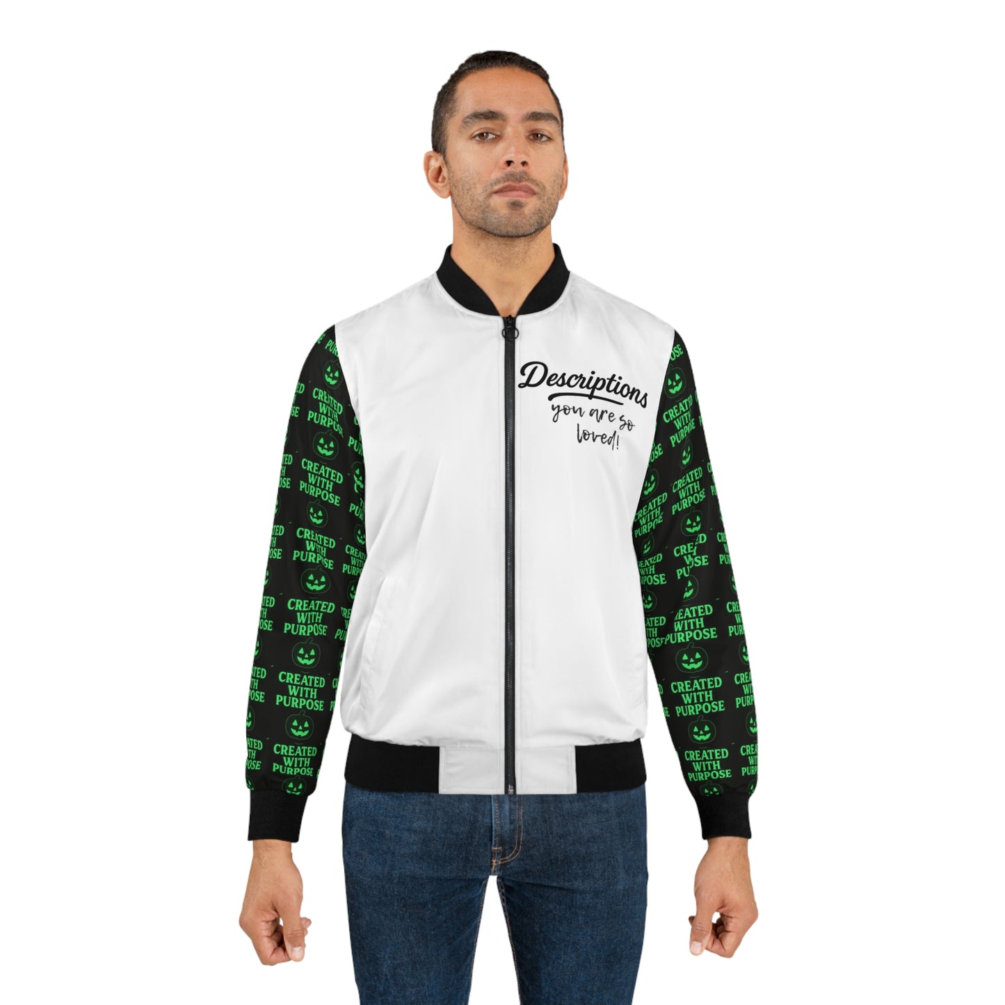 Descriptions holiday Bomber Jacket