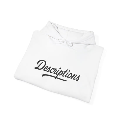 Chic Descriptions Hoodie, Casual Wear, Gift for Her, Stylish Layering, Cozy Gift, Birthday Present