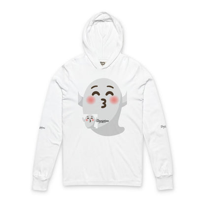 Unisex Ghost Emoji Hoodie - Perfect for Halloween, Cute Gift, Casual Wear, Comfortable Style, Fun Fashion