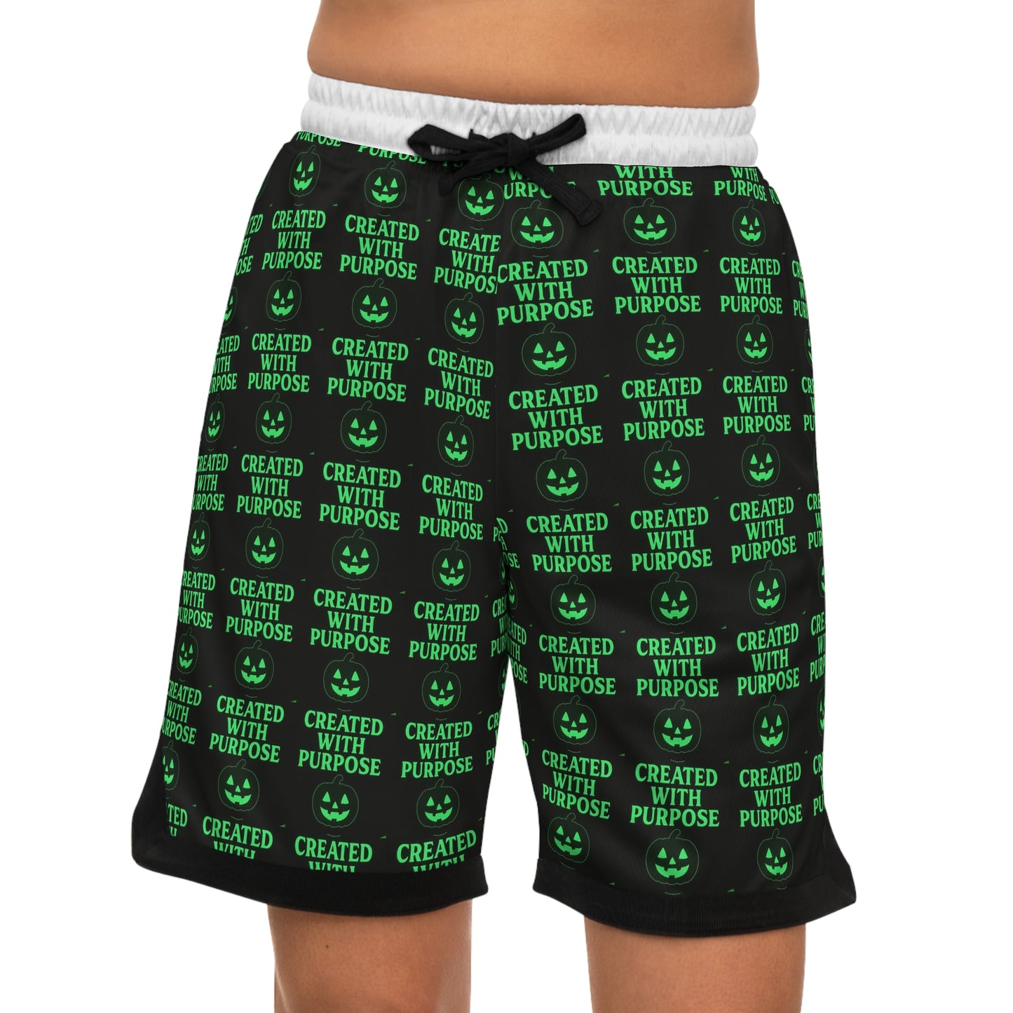 Halloween Basketball Shorts, Created With Purpose Athletic Shorts, Sporty Ribbed Activewear, Perfect for Halloween Parties, Summer [...]