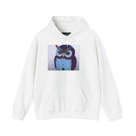 Owl Graphic Unisex Hooded Sweatshirt, Cozy Owl Sweatshirt, Cute Animal Hoodie, Gift for Animal Lovers, Unique Owl Design