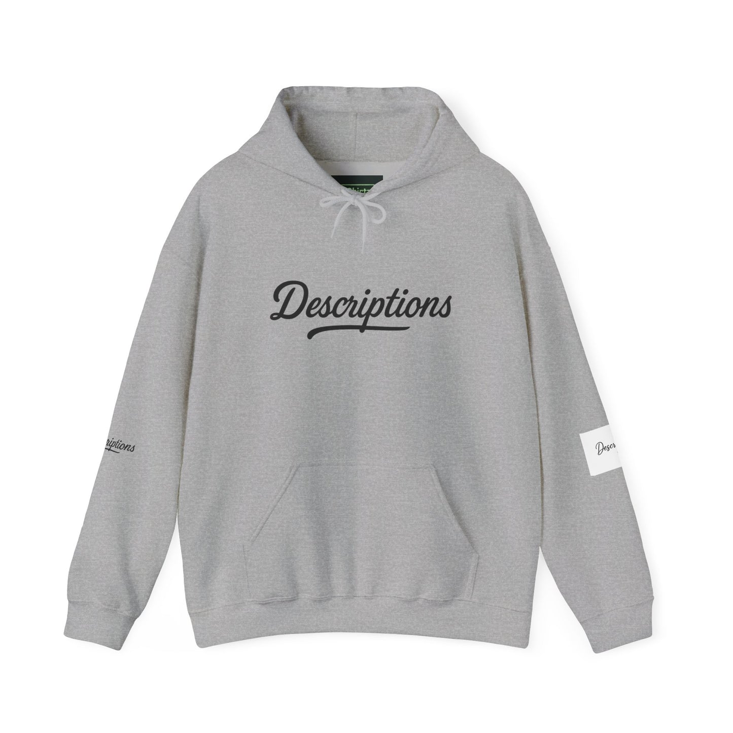 Chic Descriptions Hoodie, Casual Wear, Gift for Her, Stylish Layering, Cozy Gift, Birthday Present