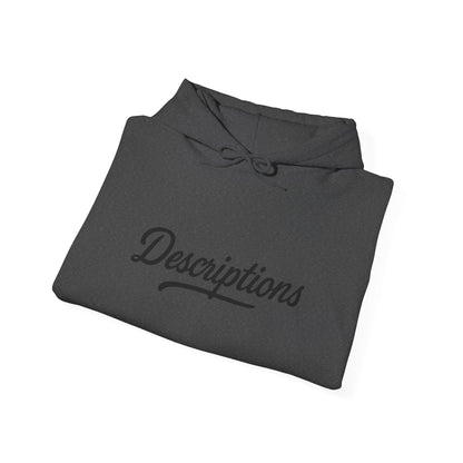 Chic Descriptions Hoodie, Casual Wear, Gift for Her, Stylish Layering, Cozy Gift, Birthday Present