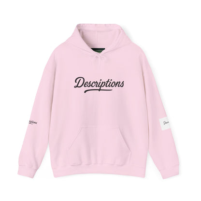 Chic Descriptions Hoodie, Casual Wear, Gift for Her, Stylish Layering, Cozy Gift, Birthday Present