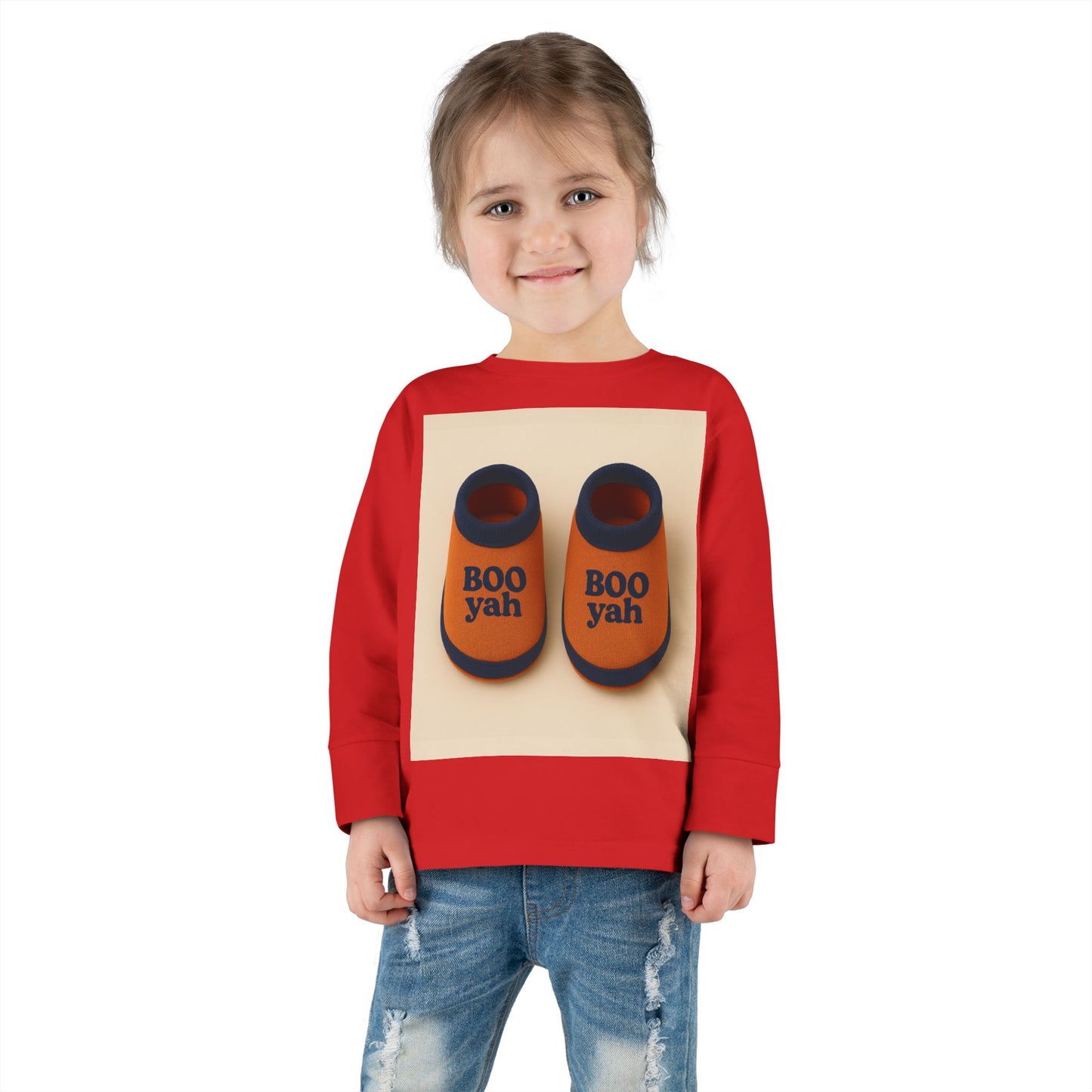 Toddler Long Sleeve Tee with 'Boo Yah' & 'You Are So Loved' Design, Perfect for Halloween, Cute Toddler Gift, Kids' Apparel, Baby [...]