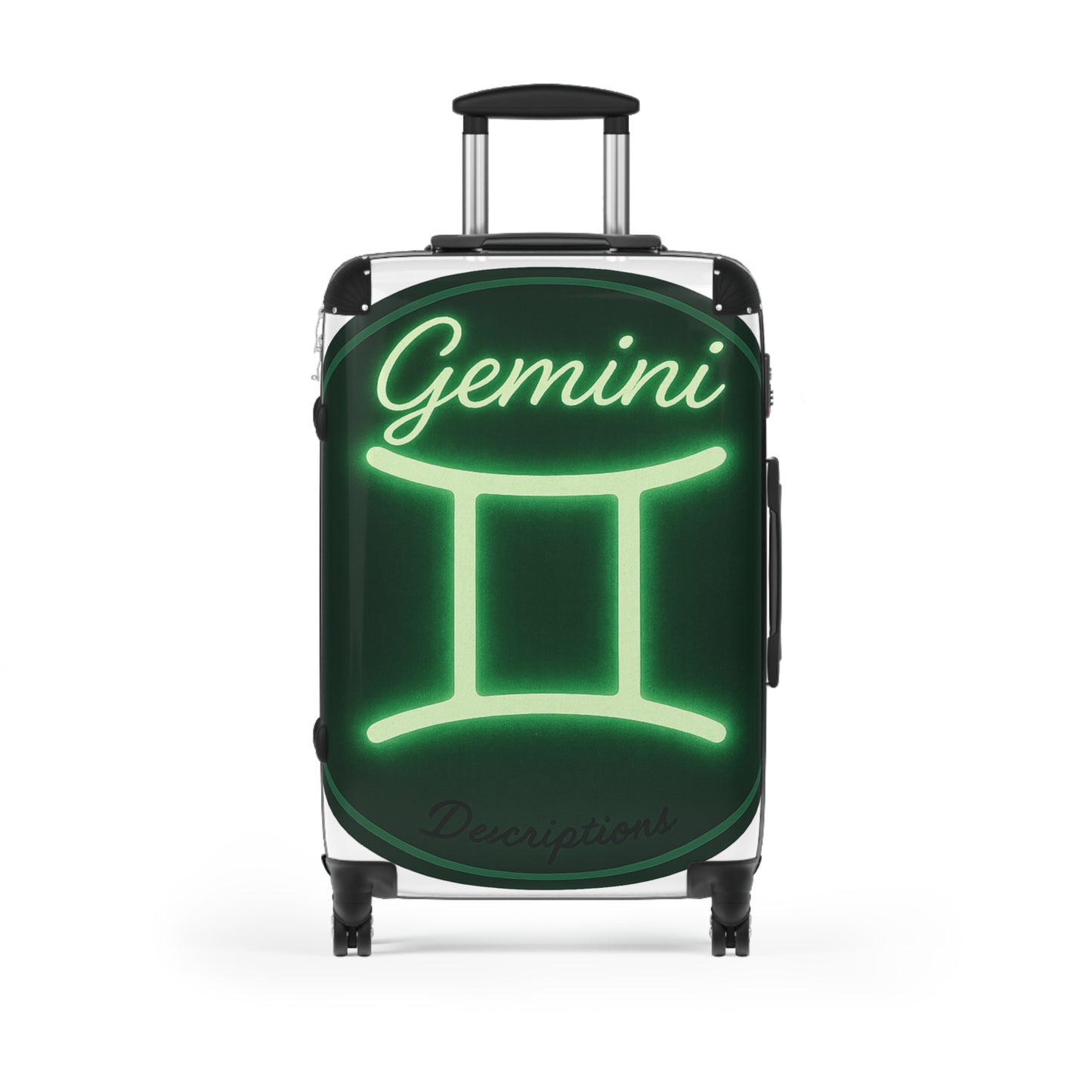 Gemini Travel Suitcase - Astrology Luggage, Horoscope Bag, Zodiac Travel Accessory, Personalized Gift for Gemini, Neon Design Suitcase