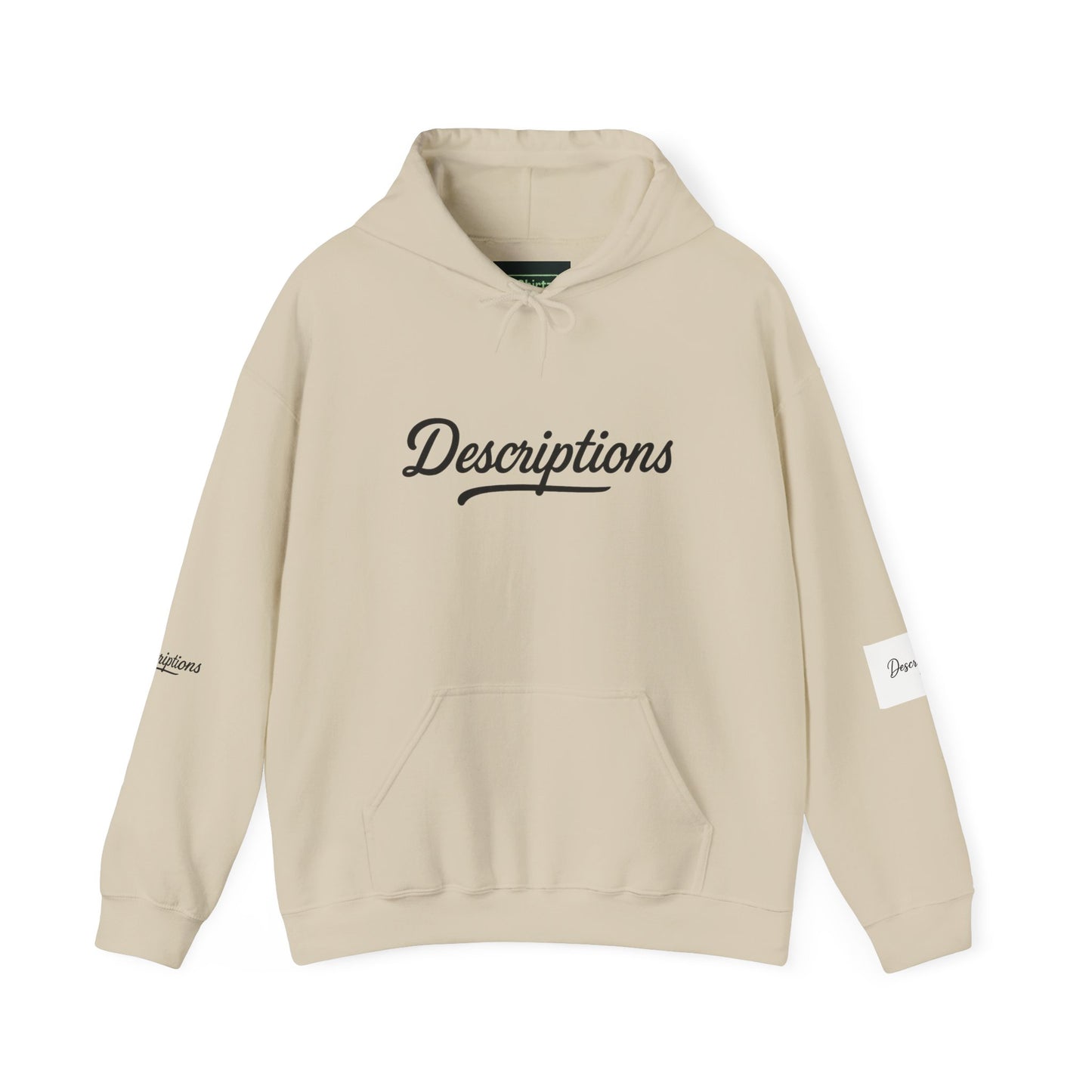Chic Descriptions Hoodie, Casual Wear, Gift for Her, Stylish Layering, Cozy Gift, Birthday Present