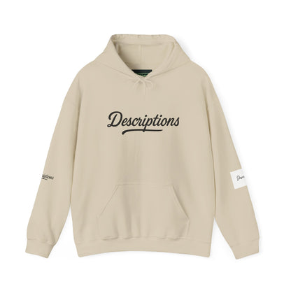 Chic Descriptions Hoodie, Casual Wear, Gift for Her, Stylish Layering, Cozy Gift, Birthday Present