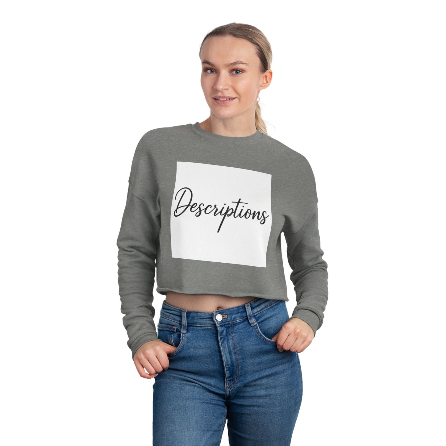 Chic Cropped Sweatshirt, Women's Fashion Sweatshirt, Trendy Tops, Casual Wear, Perfect Gift for Her, Cozy Layering Piece