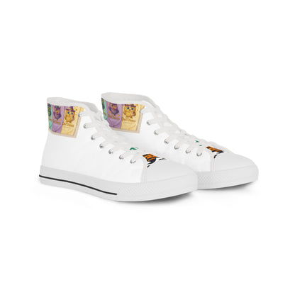 Unique Artistic High Top Sneakers - Stylish Canvas Footwear for Men, Trendy Gym Shoes, Casual Streetwear, Comfortable Everyday Wear, [...]