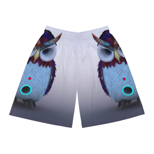 Colorful Owl Basketball Shorts, Fun Sports Wear for Dancers, Athletes, Summer Fashion, Unique Workout Gear