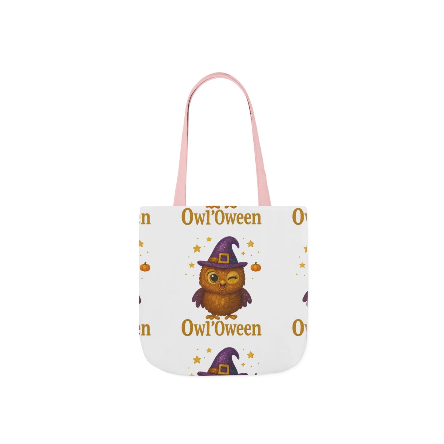 Owl'toWeen Canvas Tote Bag, Halloween Decor, Trick or Treat Bag, Autumn Accessories, Gift for Owl Lovers, Stylish Shopping Tote