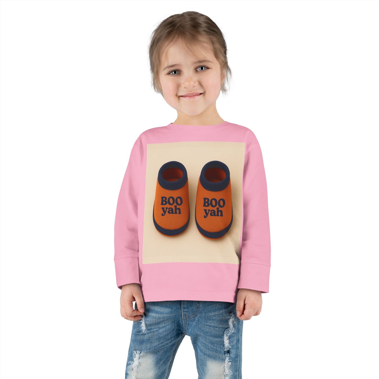 Toddler Long Sleeve Tee with 'Boo Yah' & 'You Are So Loved' Design, Perfect for Halloween, Cute Toddler Gift, Kids' Apparel, Baby [...]