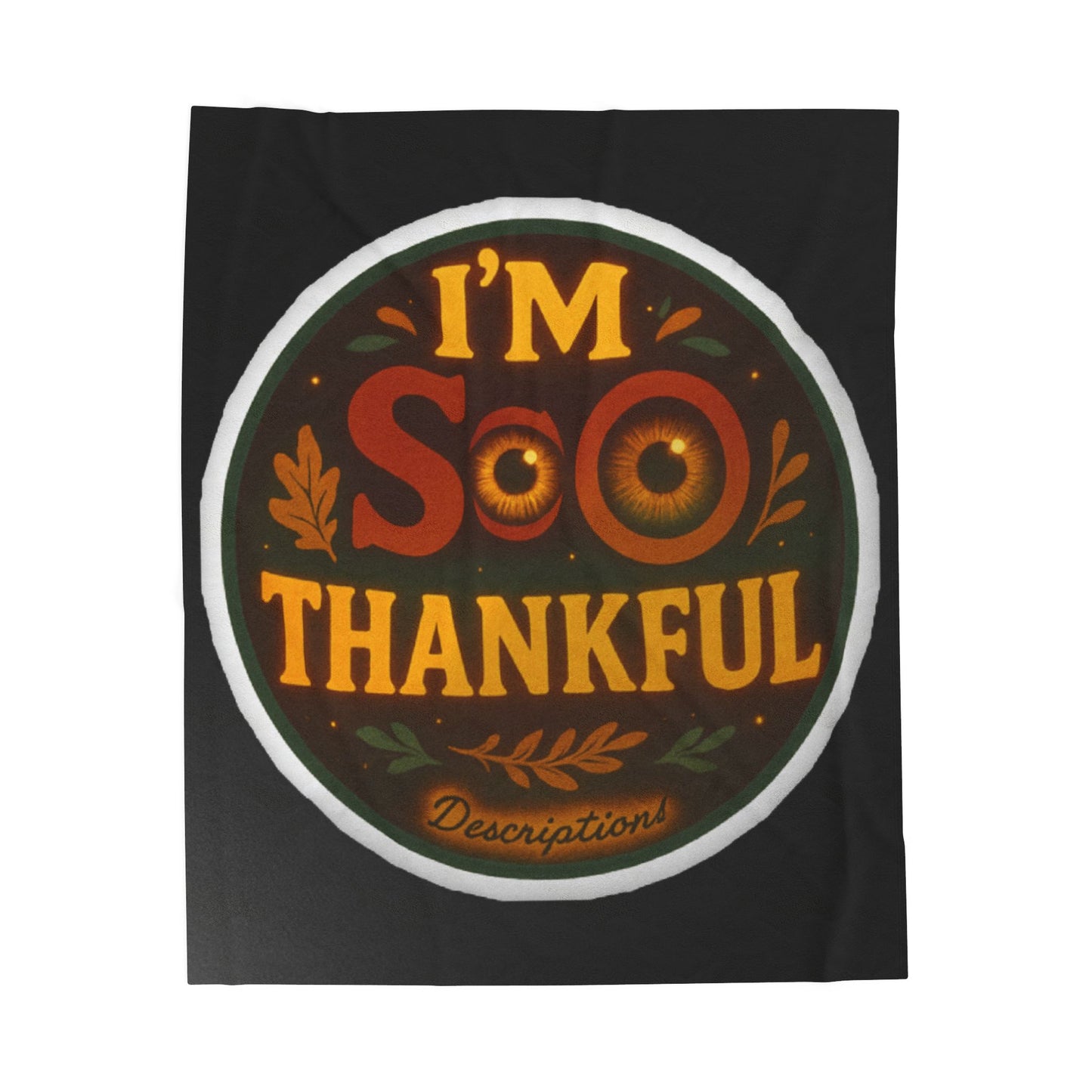 Thankful Velveteen Plush Blanket, Cozy Gift for Thanksgiving, Home Decor, Cozy Throw for Fall, Holiday Blanket, Warm and Soft