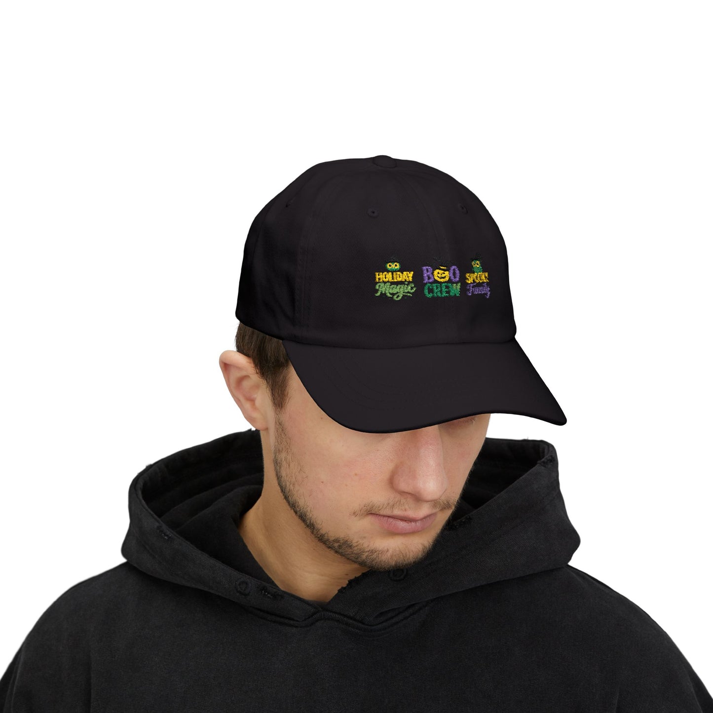 Boo Crew Dad Cap - Spooky Family Hat, Halloween Gift, Unisex Adjustable Cap, Fun Holiday Accessory, Cool Dad Cap