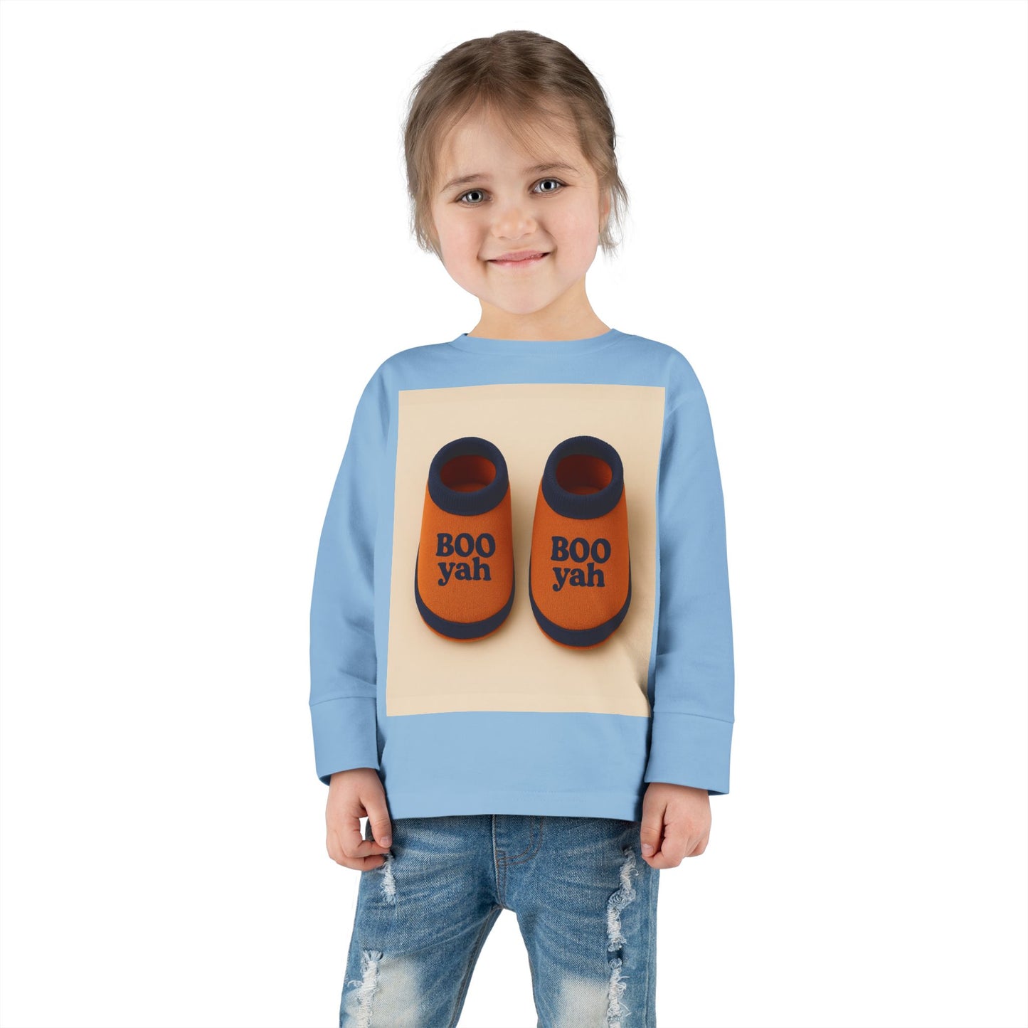 Toddler Long Sleeve Tee with 'Boo Yah' & 'You Are So Loved' Design, Perfect for Halloween, Cute Toddler Gift, Kids' Apparel, Baby [...]